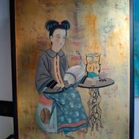 Antiquariato cinese_dipinto di donna