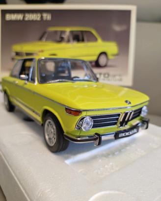 Autoart Bmw 2002 Tii Gialla Scala 1:18 Molto Rara