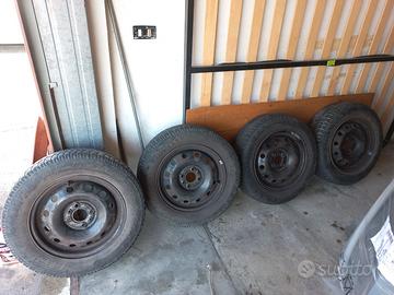 Quattro ruote in acciaio Fiat Alfa lancia