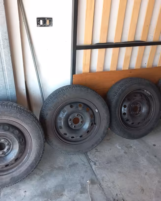 Quattro ruote in acciaio Fiat Alfa lancia