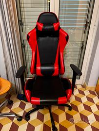 Sedia Gaming Rosso/Nera in condizioni discrete