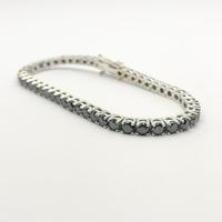 Bracciale tennis uomo oro18kt diamanti neri (Ca)