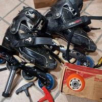 Pattini SEBA taglia 35 + ruote e cuscinetti nuovi