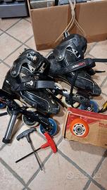 Pattini SEBA taglia 35 + ruote e cuscinetti nuovi