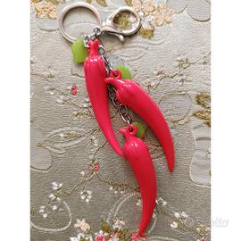 Portachiavi con corni portafortuna 