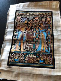 Quadro Papiro egiziano dipinto a mano