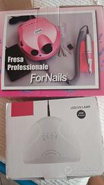 Fornetto led e fresa gel unghia