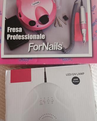 Fornetto led e fresa gel unghia