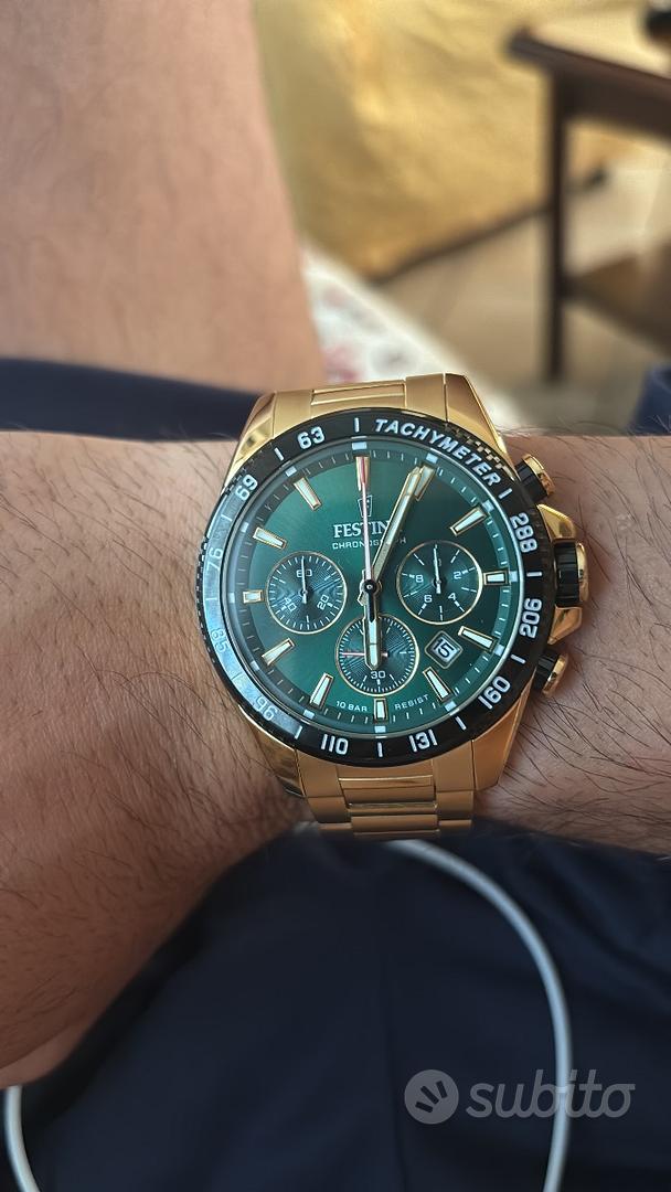 Festina Orologio Uomo F20568/3 – Analogico, Quadrante Blu, Cinturino In Acciaio Argento, Impermeabile 3 Bar