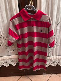 Polo a righe rosse e grigie Polo Ralph Lauren