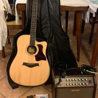 CHITARRA ACUSTICA + amplificatore e MICROFONO