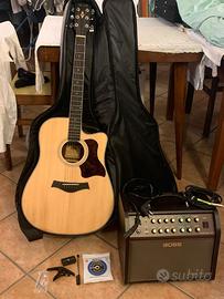 CHITARRA ACUSTICA + amplificatore e MICROFONO