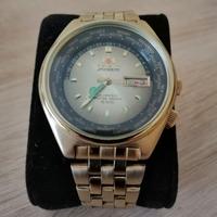 Orient World Time 21 Jewels Automatic Gold Tone