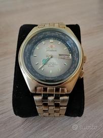 Orient World Time 21 Jewels Automatic Gold Tone