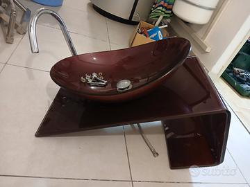 Mobile arredo bagno e lavabo in vetro