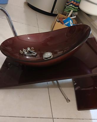 Mobile arredo bagno e lavabo in vetro