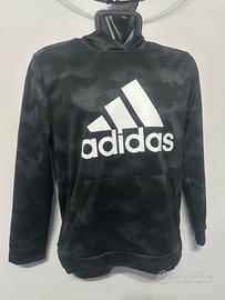Adidas hoodie ragazzo xl 13/15 anni nera big logo