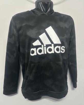 Adidas hoodie ragazzo xl 13/15 anni nera big logo