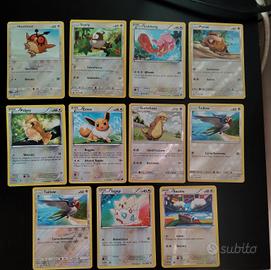 Lotto 11 Carte Pokémon Reverse Eevee Pidgey Togepi