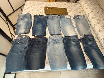 Jeans uomo vari tipi in blocco originali