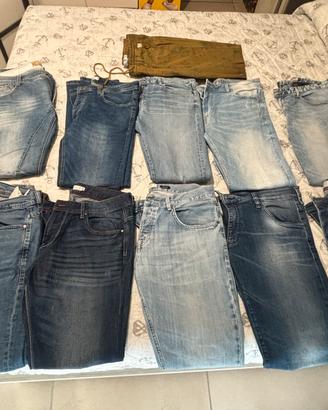 Jeans uomo vari tipi in blocco originali