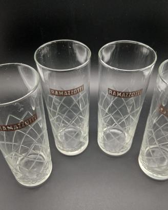 Set 4 Bicchieri Vintage Ramazzotti Anni '70/'80