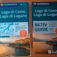 Cartina Kompass Lago di Como, Lago di Lugano