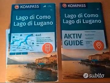 Cartina Kompass Lago di Como, Lago di Lugano