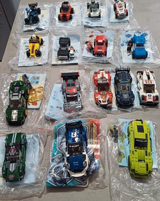 16 Macchine in mattoncini compatibili Lego
