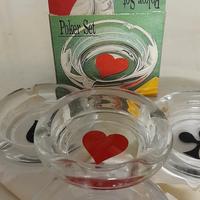Set di posacenere da poker vintage Bormioli