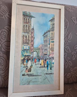 stampa con quadro vintage