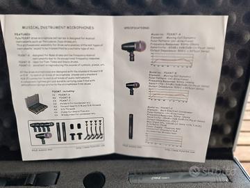 kit microfoni per batteria 