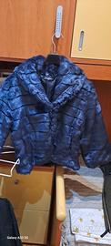 pellicciotto donna blu