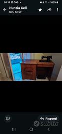 Macchina da cucire Singer 15k Vintage con mobile  