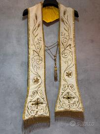 Stola pastorale ricamo in oro