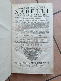 Libro antico 1748 Marci Antonii Sabelli Tomo 3