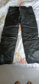Pantaloni pelle moto alpinestars