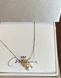 Collana Miluna in oro 18 carati 750 e perla nuova
