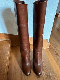 Stivale Ralph Lauren Purple Label pelle marrone