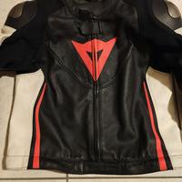 Giacca pelle Dainese traforata