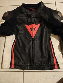 Giacca pelle Dainese traforata