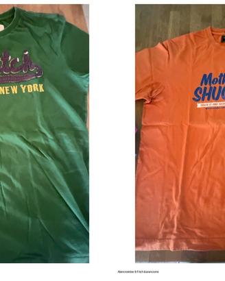 2 T-shirts abercrombie verde e arancione