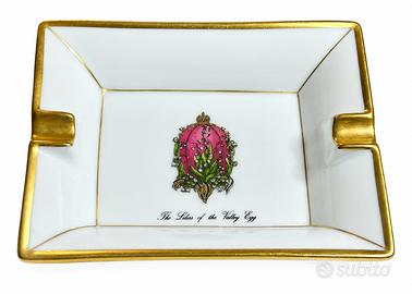 Posacenere Fabergé Limoges in porcellana – Uovo Mu