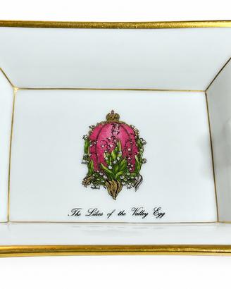 Posacenere Fabergé Limoges in porcellana – Uovo Mu