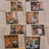 VESPA  1962 1963 calendarietti   originali epoca