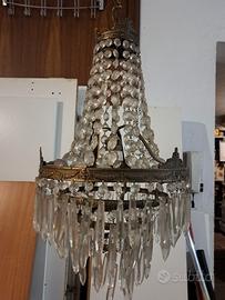 Lampadario a mongolfiera stile impero bronzo