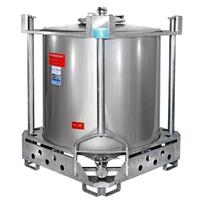 Cisterna inox 1000 litri con AGIDATORE INCORPORATO