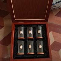 cofanetto legno bicchierini liquore