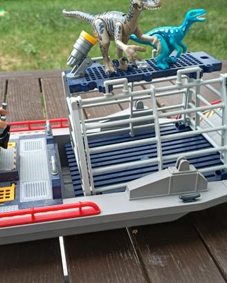Playmobil barca con gabbia per dinosauri