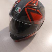 CASCO AGV K3 NERO ROSSO